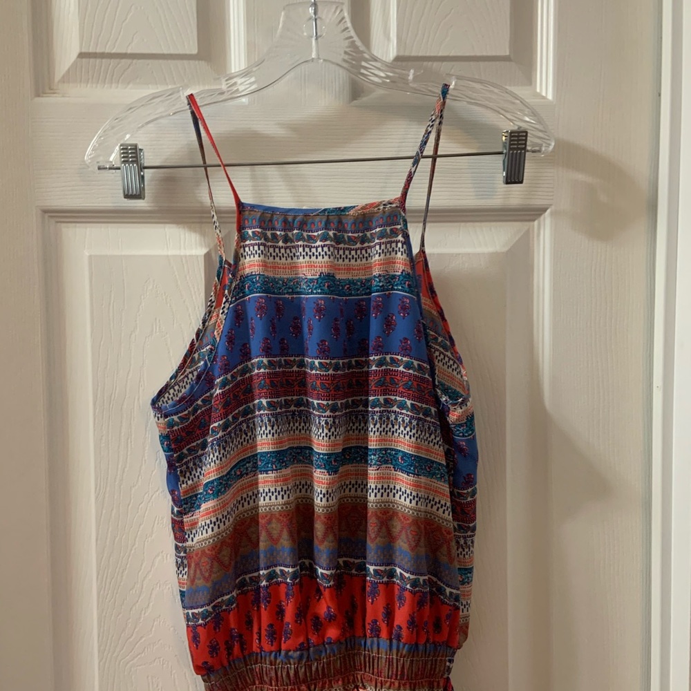 Shrinking Violet Multicolor Striped Print Romper M - Picture 8 of 8
